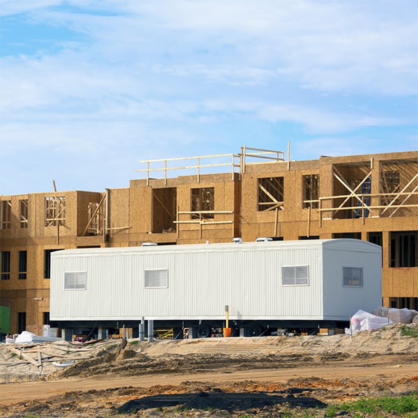 construction site office trailers are designed to withstand harsh weather conditions commonly encountered on construction sites